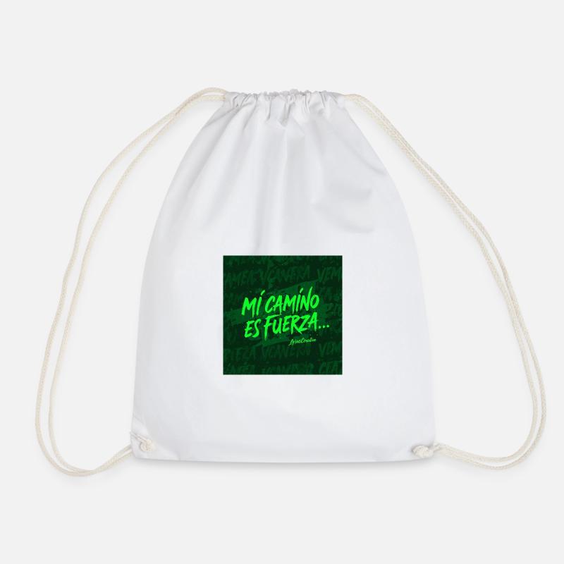 My path is strength - Drawstring Bag - white