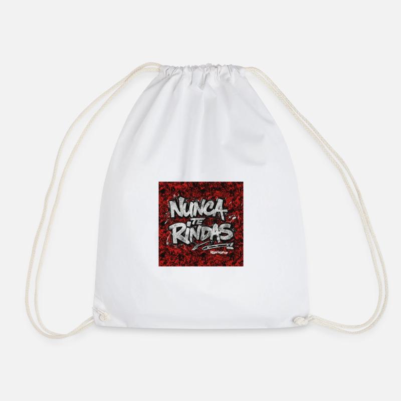 Never of the Graffiti Surrenders - Drawstring Bag - white