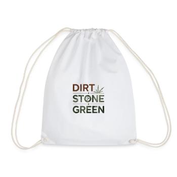 Dirt Stone Green – Landschaftsbau & Gartenbau Desi - Turnbeutel - Weiß - Vorne
