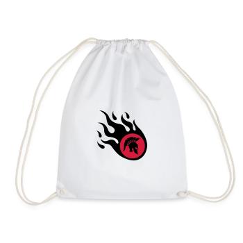 sparta flame 002 - Drawstring Bag - white - Front