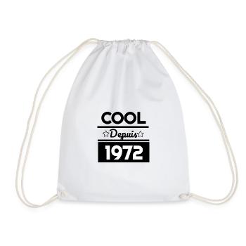 t-shirt 1972 année de naissance - Sac de sport léger - blanc - Devant