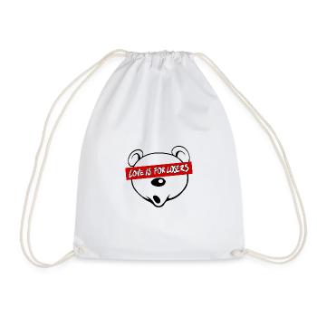 Love is for losers - Drawstring Bag - white - Front