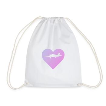Aerospace Engineering Aircraft Aviation - Drawstring Bag - white - Front