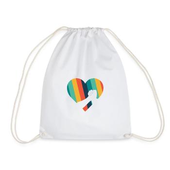 Arm Wrestling Strong Man Arm Wrestling - Drawstring Bag - white - Front