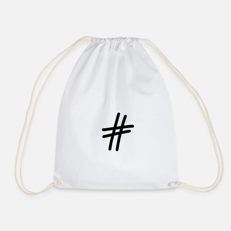 Hashtag - Turnbeutel - Weiß