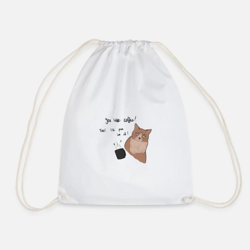 Grumpy Kitty - Turnbeutel - Weiß