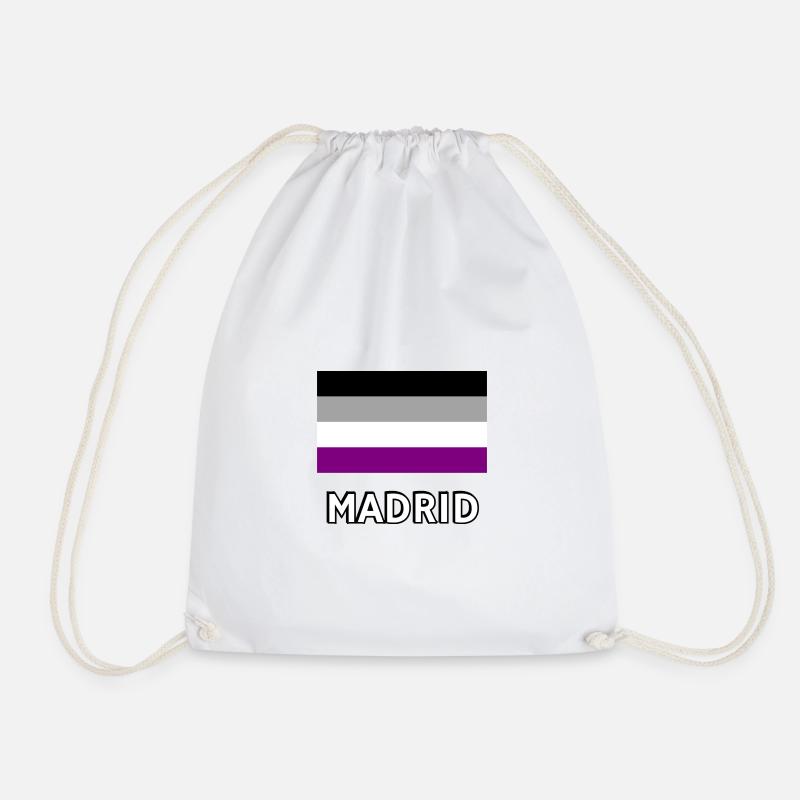 Asexualität Pride Flagge Madrid - Turnbeutel - Weiß