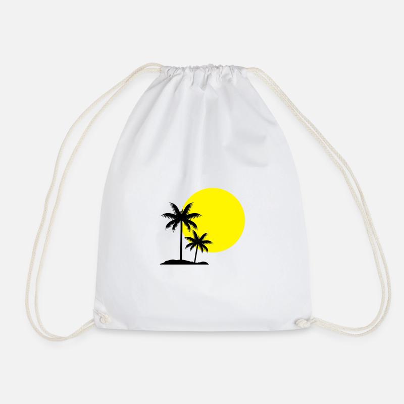 Palms - Drawstring Bag - white