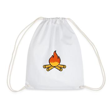 campfire - Drawstring Bag - white - Front