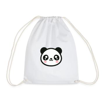 Visage de panda chibi aimant : adorable et mignon - Sac de sport léger - blanc - Devant