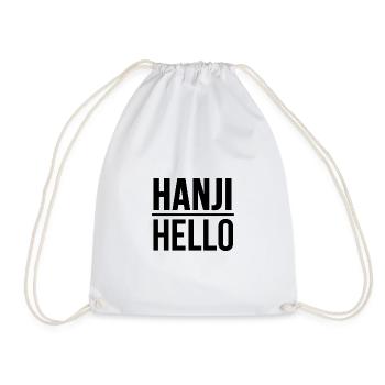 Classic Hanji Hello - Drawstring Bag - white - Front