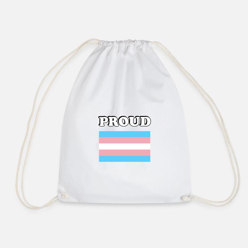 Trans Pride Transpride Flagge - Turnbeutel - Weiß