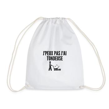 j peux pas j ai tondeuse humour - Sac de sport léger - blanc - Devant