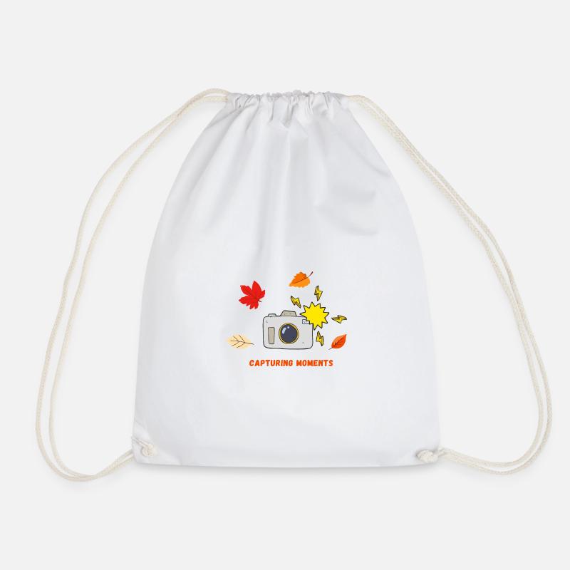 Autumn is Here - Drawstring Bag - white