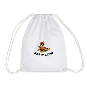 party crew - Drawstring Bag - white - Front
