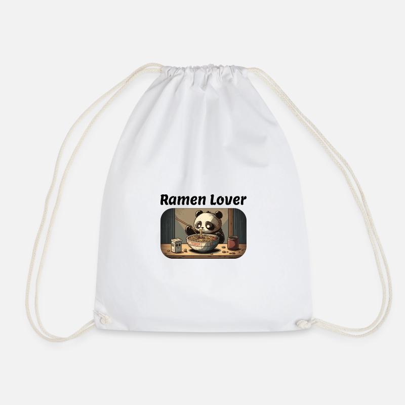 Panda Ramen/Ramen Liebhaber - Turnbeutel - Weiß