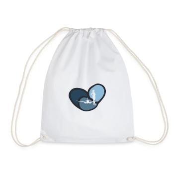 Stewardess Airline Flight - Drawstring Bag - white - Front