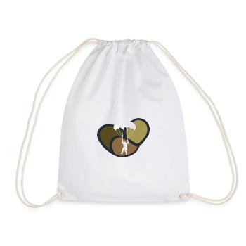 Paragliding air extreme sport - Drawstring Bag - white - Front