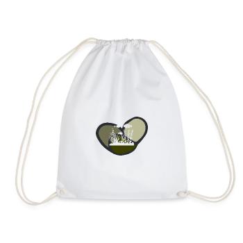 Aquarium Sea Fish Head - Drawstring Bag - white - Front