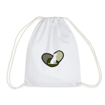 Dog School Agility Dog Educator - Drawstring Bag - white - Front
