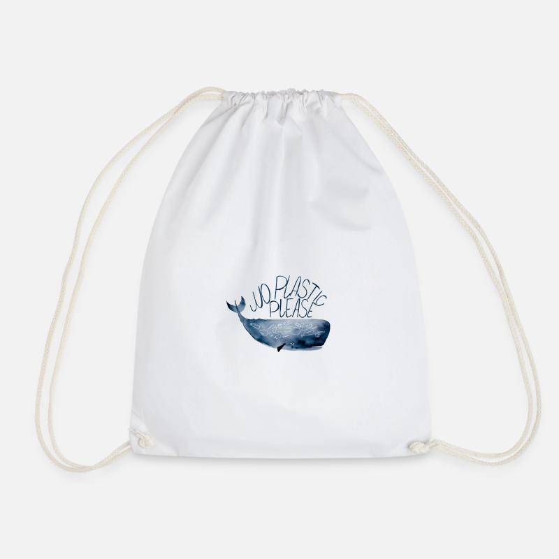 To protect our oceans - Drawstring Bag - white