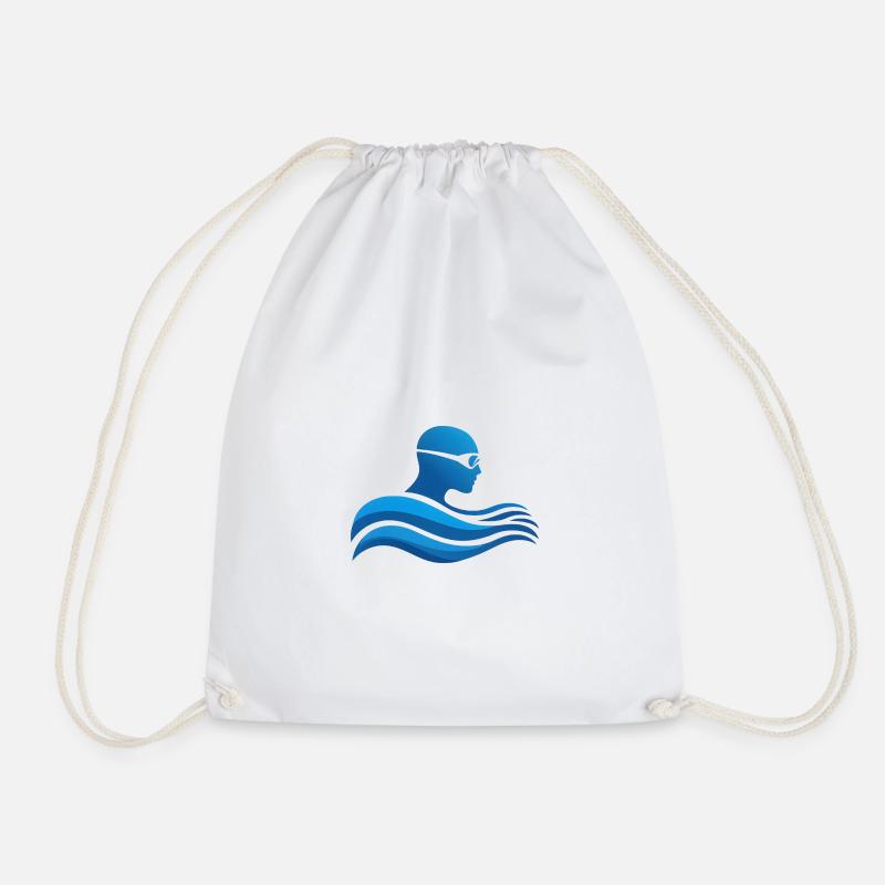 Schwimmer Logo - Turnbeutel - Weiß