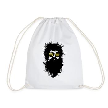 Men With Beards & Glasses - Drawstring Bag - white - Front