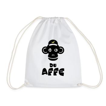 du Affe - Turnbeutel - Weiß - Vorne