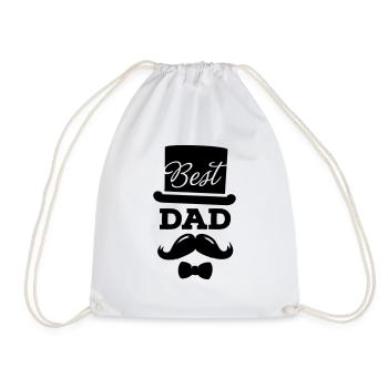 Best papa, father in the world, universe, universe - Drawstring Bag - white - Front