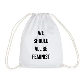 We should all be feminist - Drawstring Bag - white - Front