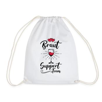 braut support team wein - Turnbeutel - Weiß - Vorne