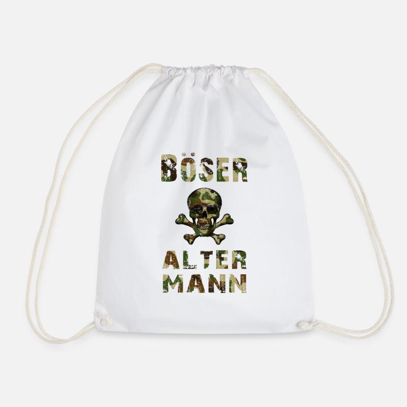 Böser alter Mann - Turnbeutel - Weiß