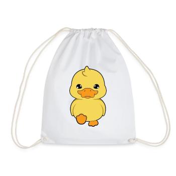 Ente Entchen - Turnbeutel - Weiß - Vorne
