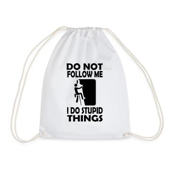 climbing - Drawstring Bag - white - Front