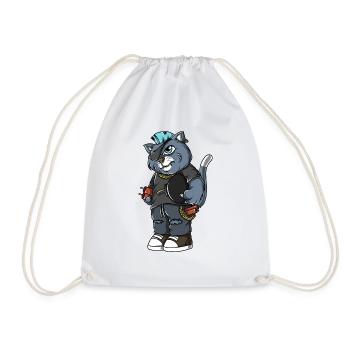 Thomas, Chat - Sac de sport léger - blanc - Devant