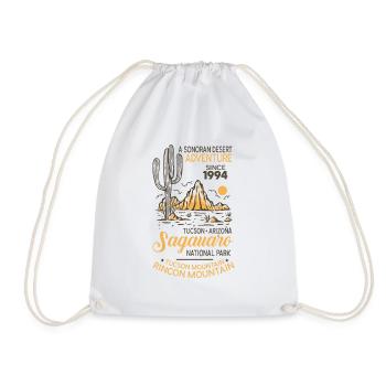 Saguaro National Park Delessed Quote Vintage Arizon - Drawstring Bag - white - Front