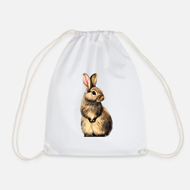 Süßer kleiner Hase - Turnbeutel - Weiß