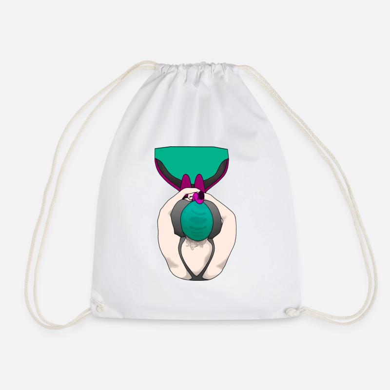 Fin swimmers - Drawstring Bag - white
