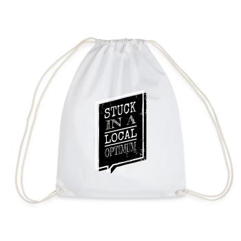 gift idea artificial funny sayings joke christmas - Drawstring Bag - white - Front