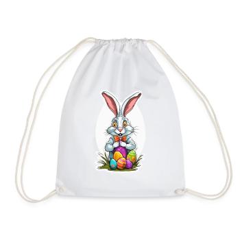 Easter Bunny / Easter / Eggs / Holidays / Easter - Drawstring Bag - white - Front
