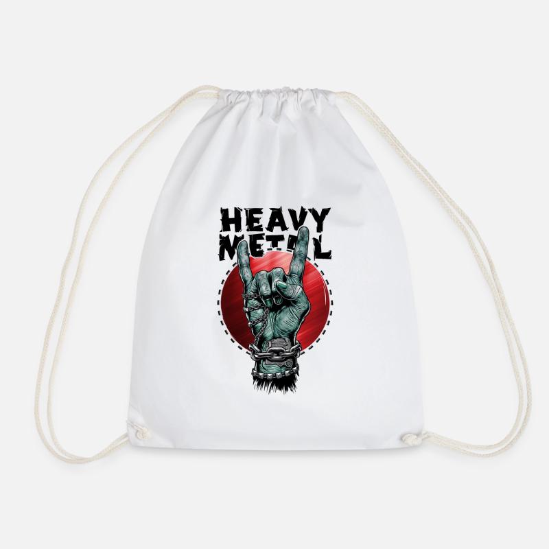 Chained Metal - Drawstring Bag - white