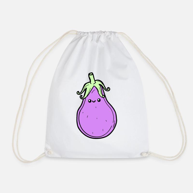 Eggy Eggplant - Turnbeutel - Weiß