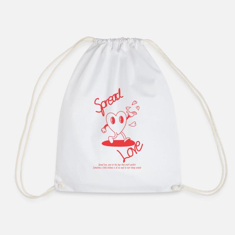 Spread Love - Turnbeutel - Weiß