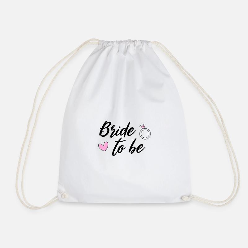 Bride to be - Bachelor Party - Drawstring Bag - white