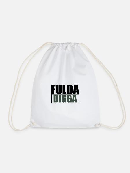 Fulda Digga - Freshes Design deiner Lieblingsstadt - Turnbeutel - Weiß