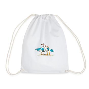 prinzenart / Helmut & Erwin - Drawstring Bag - white - Front