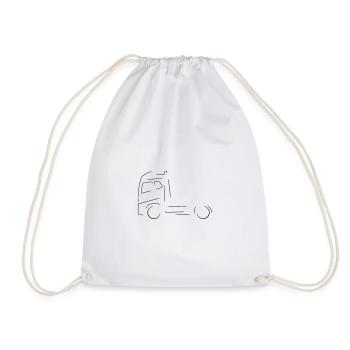 Silhouette de camion - Sac de sport léger - blanc - Devant