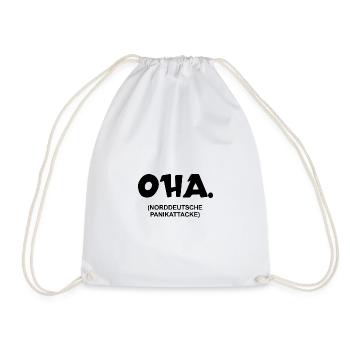Oha | Norddeutsche Panikattacke | nordisch - Turnbeutel - Weiß - Vorne