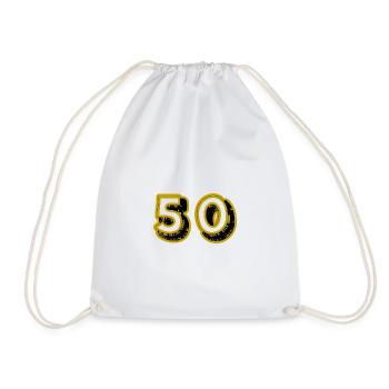 50. 50 ANS. 50e ANNIVERSAIRE. ANNIVERSAIRE 50 ANS. - Sac de sport léger - blanc - Devant