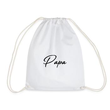 HAPPY FATHER'S DAY. DAD. FATHER'S DAY. FATHER - Drawstring Bag - white - Front